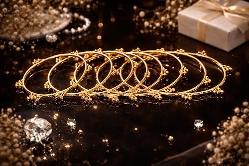 kashmiri bangal 8 Pcs Traditional Stylish Ghungroo Kashmiri Bangles Set for Women & Girls - Image 3